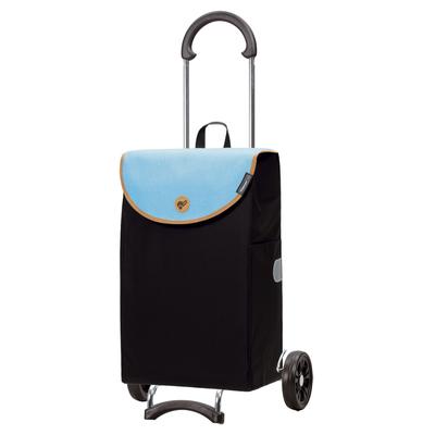 Einkaufstrolley ANDERSEN "Scala Shopper Lova", blau, B:45cm H:101cm T:27cm, Polyester, Einkaufskörbe