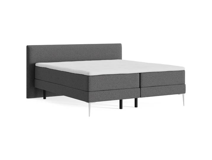 Boxspringbett Bela dunkelgrau Stoff 180 x 200 cm - Möbel Konfigurator: Traummöbel individuell zusammenstellen - Boxspringbett