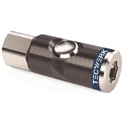 Tecwerk, Zubehör Druckluftwerkzeug, Druckknopf-Sicherheitskupplung DN 7,4, Innengewinde Aluminium NBR Gewinde G 3/8 ′′ 15,39 mm