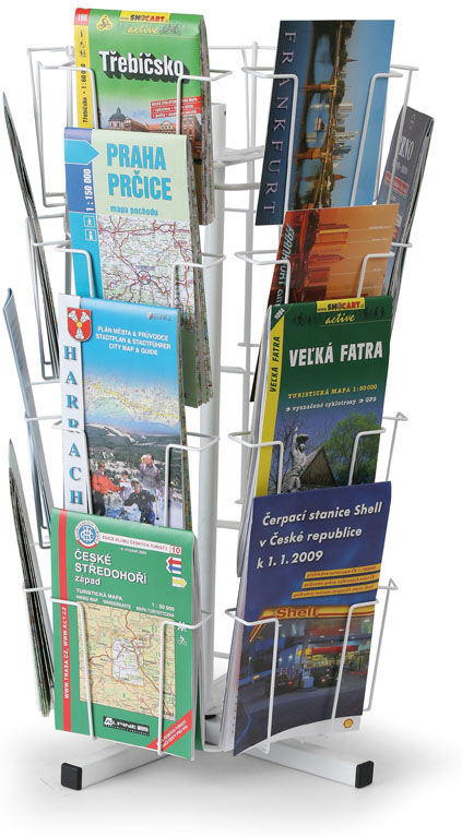 B2B Partner Drehbarer Tischständer für Postkarten, Karten, 24 Taschen