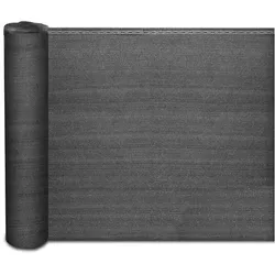 KARAT Zaunblende "Marius" - Schattiergewebe 150g/m2 mit Befestigungszubehör - Sonnenschutz Sichtschutz Windschutz / 1 x 6 m - Anthrazit