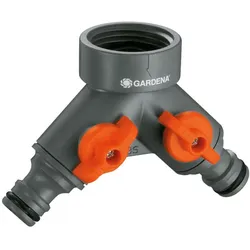 GARDENA Wasserverteiler für Gartenschlauch 2-Wege