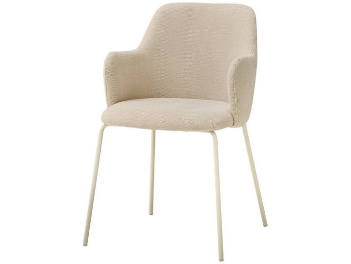 freiraum 4-Fußstuhl Lissi, (2er Set) Armlehnen, beige, creme - 60x84x55 (BxHxT)