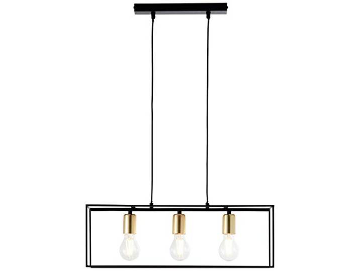BRILLIANT Lampe Arica Pendelleuchte 3flg schwarz/messing 3x A60, E27, geeignet für Normallampen (nicht enthalten) Kabel kürzbar