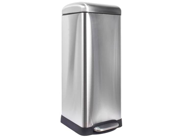 Mülleimer ADOB Abfallbehälter , grau, B:34cm H:64,5cm T:28cm, Metall, Mülleimer, Mülleimer