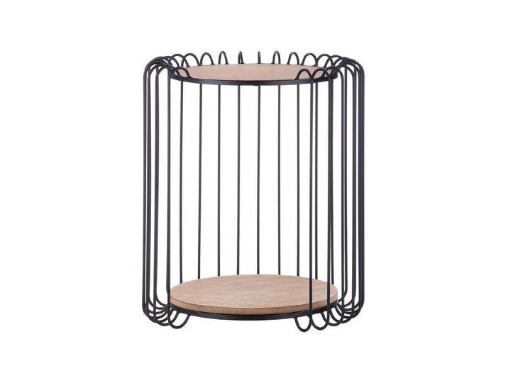 GILDE Beistelltisch GILDE Beistelltisch Gabbia - natur-schwarz - H. 51,5cm x B. 44cm (1 Stück)