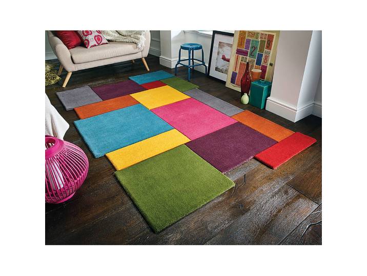 Wollteppich Collage Multicolor/Multicolor 150 x 240cm Wolle