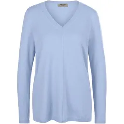 V-Pullover aus 100% Premium-Kaschmir Peter Hahn blau, 44