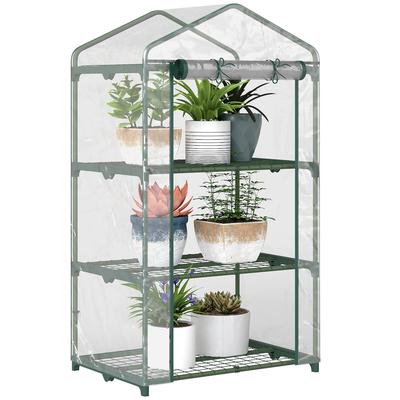Outsunny-Gewächshaus-69L x 49B x 125H cm-Transparent