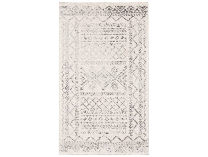 Tapis bohémien en polypropylène blanc/gris, 122 x 183 cm