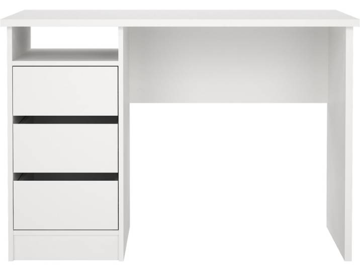 FunctionPlus Schreibtisch 3 Schubladen weiß.