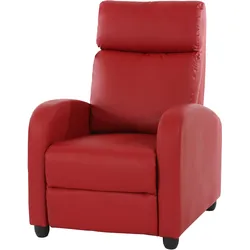 Fernsehsessel Relaxsessel Liege Sessel Denver, Kunstleder ~ rot