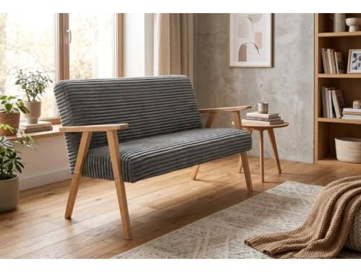 Family Meble Sofa Soler Idylla, 2-Sitzer – Dunkelgrau – 90