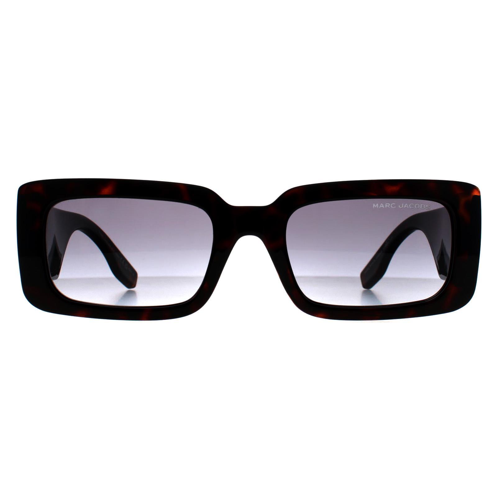 Marc Jacobs Rechthoek Dames Donker Havana Grijs Azuur Gradiënt MARC 804/S