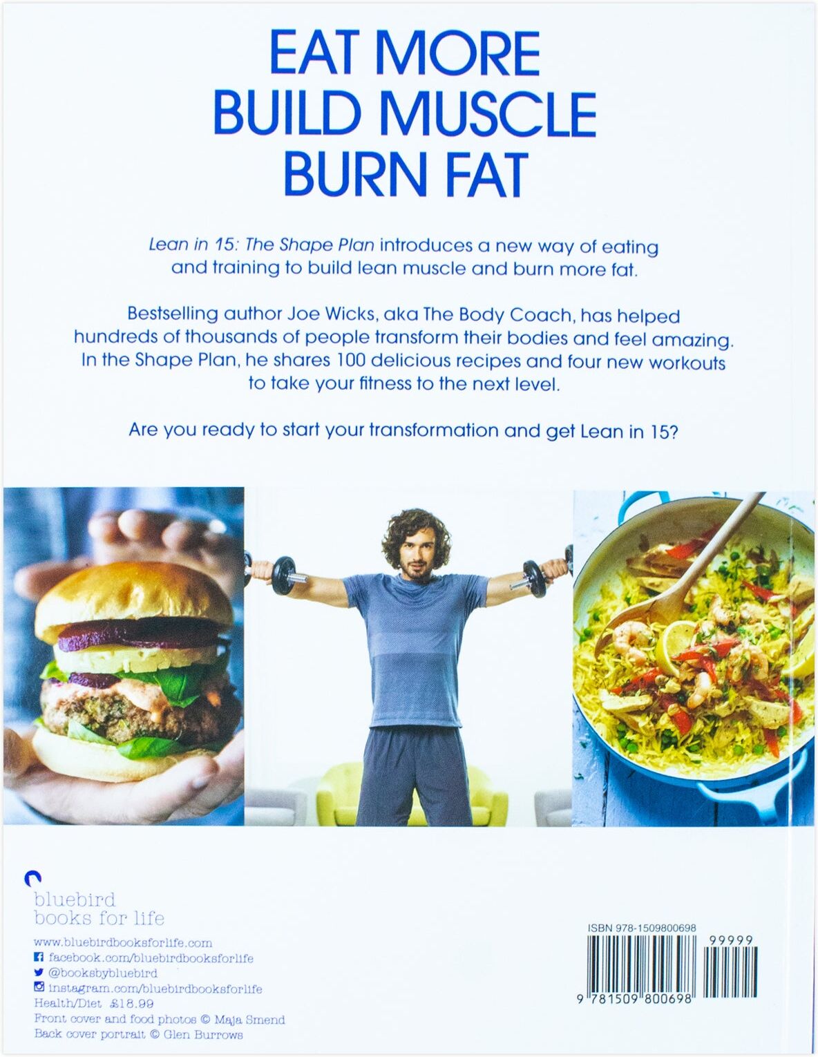 MACMILLAN Joe Wicks Book,Lean in 15, The Shape Plan 15 Minute Meals With Workouts to Build a Strong and Lean Body