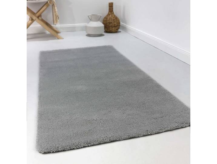 Wollteppich ESPRIT Greenwood Rug, ESP-24391 , grau (hellgrau), B:70cm H:2mm L:140cm, Wolle, Teppiche, Wollteppich, modern, kuschelig aus Schurwolle, pflegeleicht, Wohn-, Schlafzimmer
