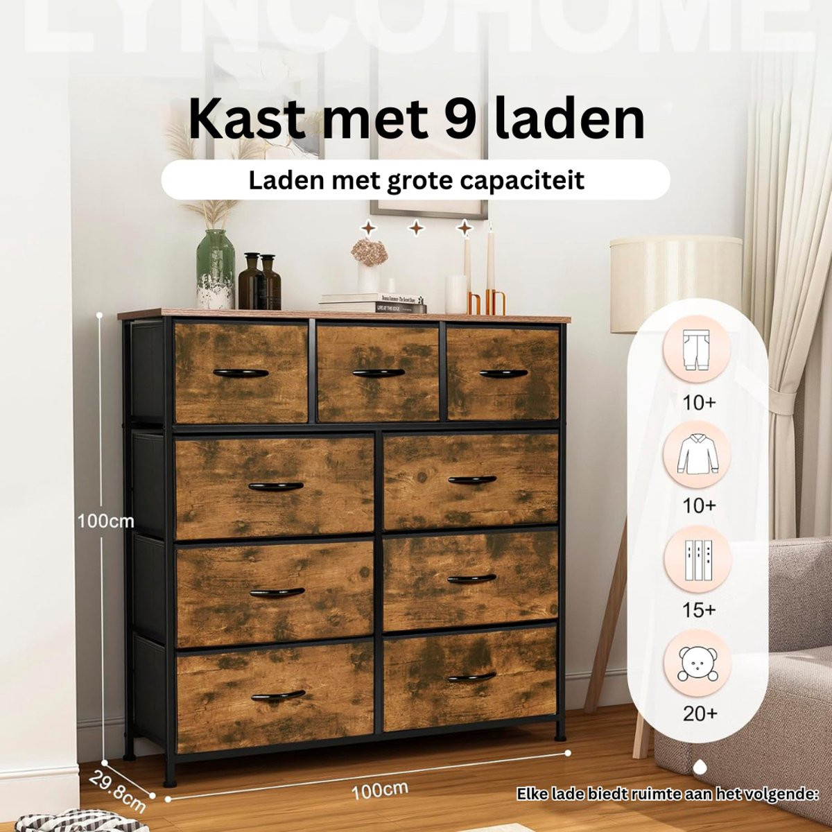 Ladeblok Bureau Organizer - Ladenkastje Archiefkast