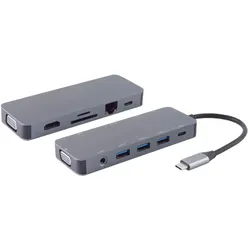 S/CONN maximum connectivity 14-05028 laptop-dockingstation & portreplikator Kabelgebunden USB 3.2 Gen 1 (3.1 Gen 1) Type-C Grau