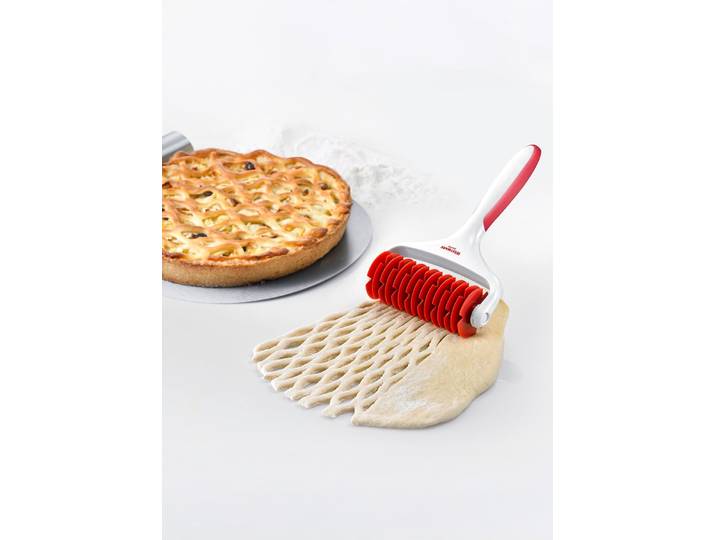Gitterroller von Westmark für schön verzierte Kuchen, Rot/Weiss