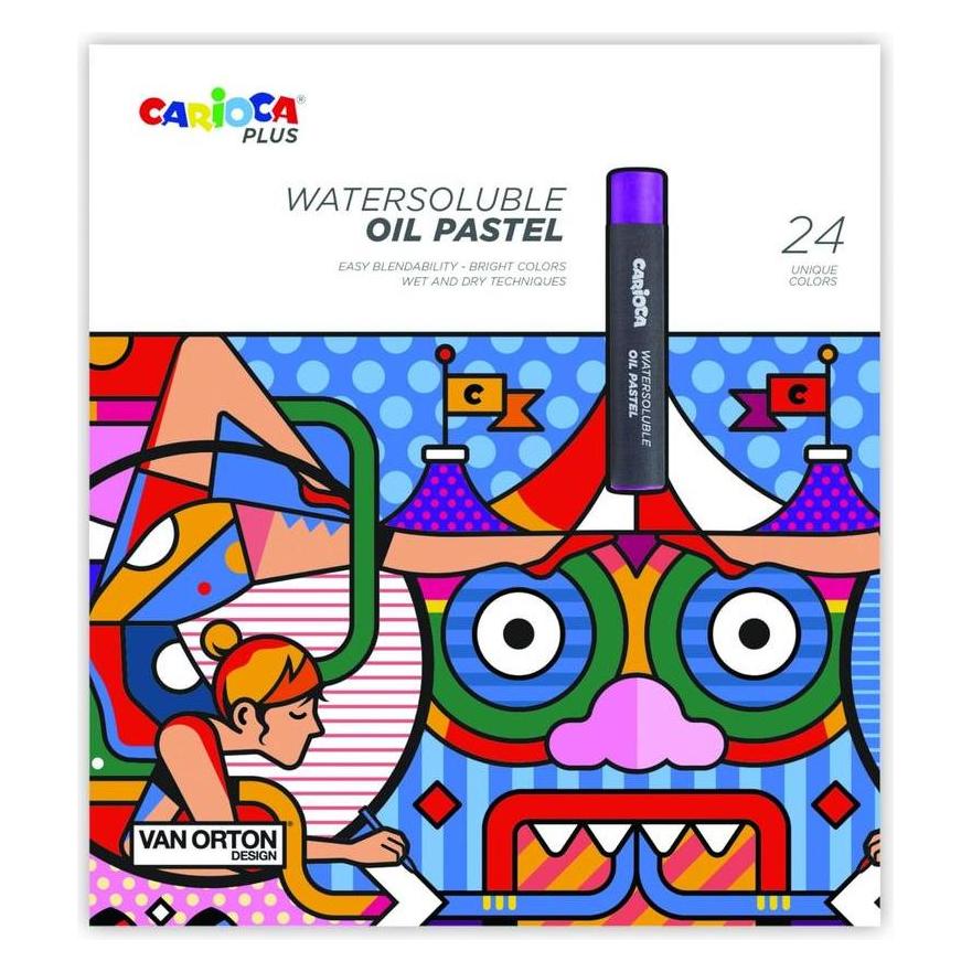 Carioca Plus - Water-soluble oil pastels, 24 pcs (809315) (24x) (809315)