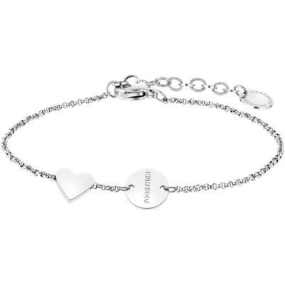 Armband LIEBESKIND BERLIN "Schmuck Edelstahl Together Today Everyday Herz", silber (silberfarben), Armbänder, Damen, 20cm, Edelstahl, Armband