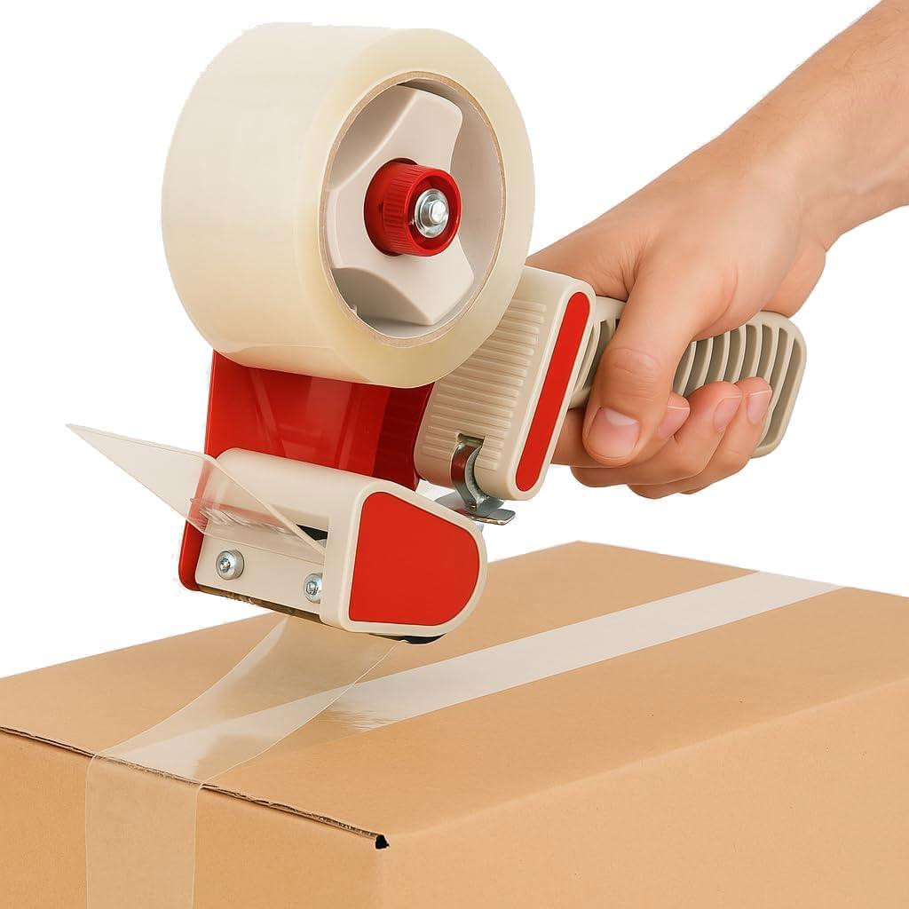 Handmatige tape dispenser met spanningregeling voor verpakkingswerkzaamheden