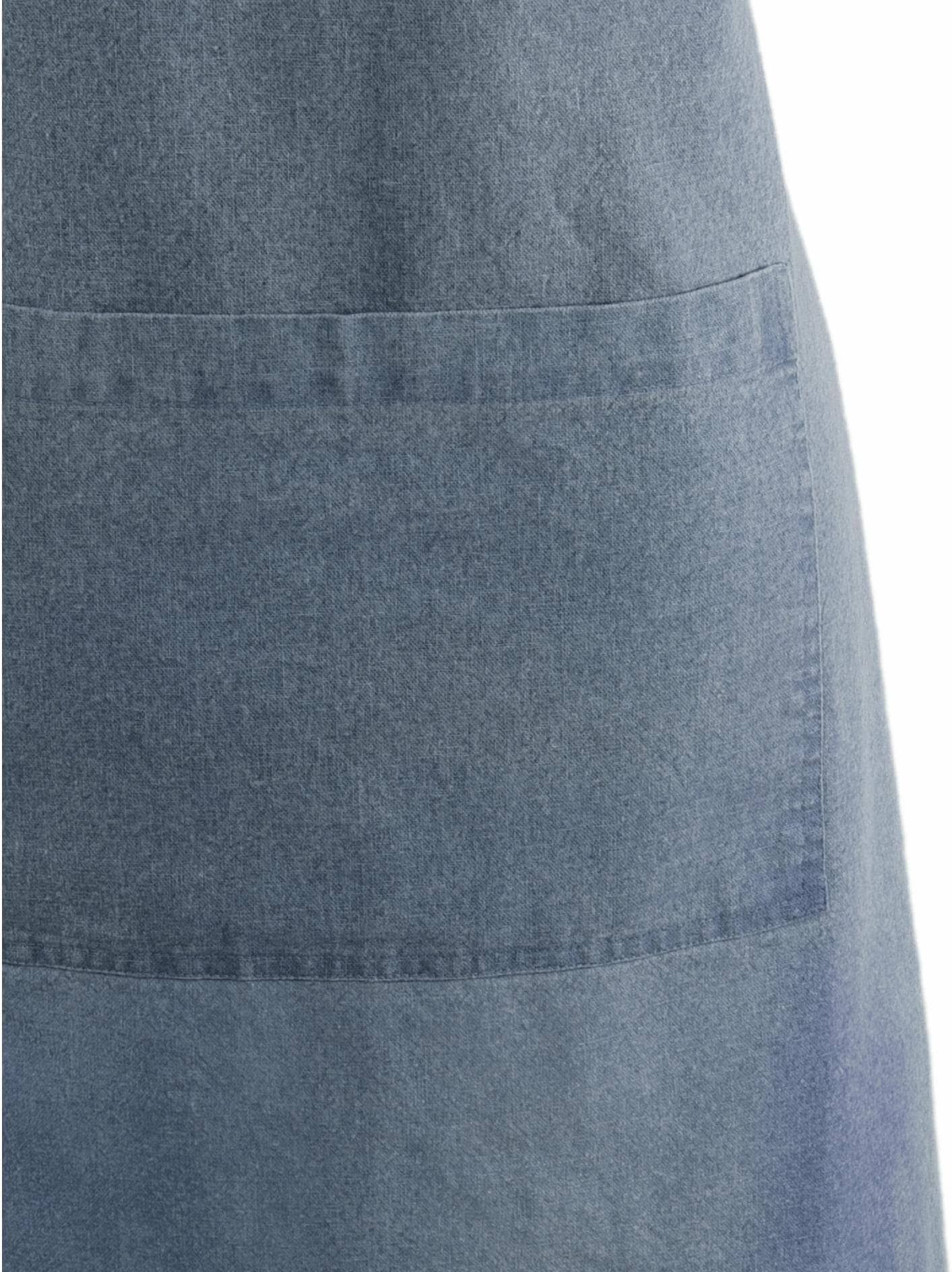 Kochschürze "Tiseco Myrna", blau, B:74cm L:85cm, Baumwolle, Schürzen, Kochschürze blau B/L: 74cm x 85cm