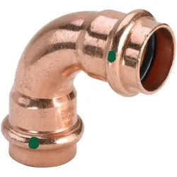 Viega, Rohrverbindungstechnik, Profipress Biegung 54mm90Gr. aus Kupfer, SC-ConturPress Hülse/Sockel (Pressverbindung)