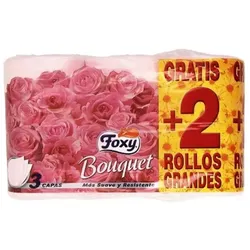 Foxy Bouquet Color Toilettenpapier 3 Schichten 4 + 2 Rollen