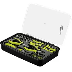 Goobay Tools Werkzeug-Set Advanced, 49-teilig, Schraubenzieher mit Bithalter, S2 Stahl Bits, Box