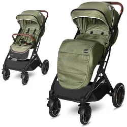 Lorelli Kinderwagen Storm Buggy, Fußabdeckung, PU-Räder, Sonnendach, verstellbar grün