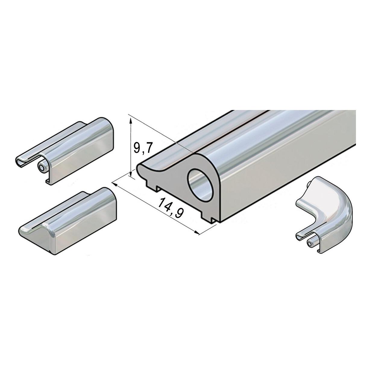 Pauli+Sohn Schwallschutzprofil-Set rund (SET-8535E6/EV5-1860)