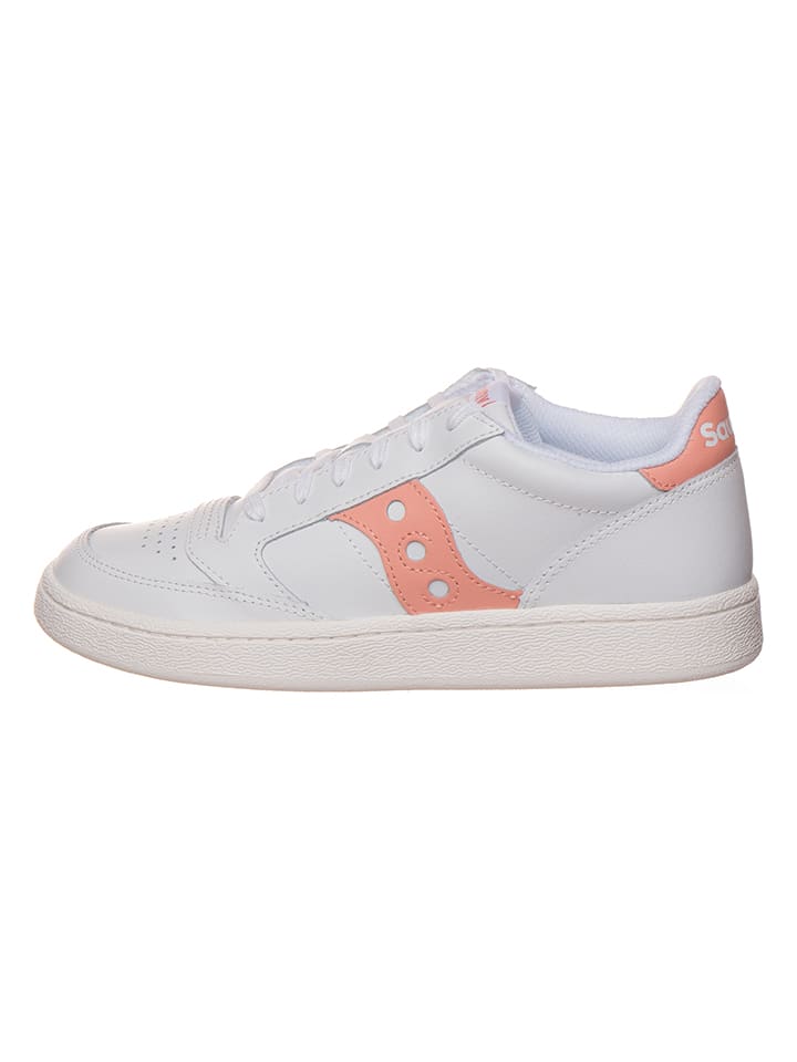 Saucony Leder-Sneakers "Jazz Court" in Weiß/ Rosa - 37