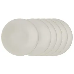 Dessertteller Vésuvio weiß 21 cm x6 - Rond Grès Table Passion