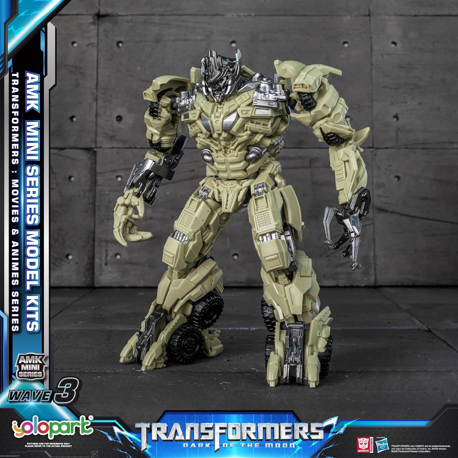 YOLOPARK Transformers AMK Mini Wave 3 TF3 Megatron Model Kit - 12 cm Buildable Figure with Articulated Joints and Accessories