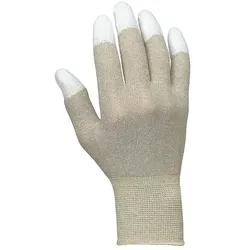Nylon/Kupfer ESD-Handschuhe m. PU-Fingerkuppen-Beschichtung - 7 (S)
