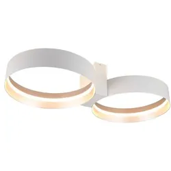 Musterring Leuchten LED-Deckenleuchte Loop Alu, Eisen, Stahl & Metall Weiß