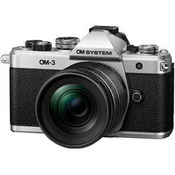 OM System OM-3 + ED 12-45mm f/4 Pro (20.40 Mpx, 4/3), Kamera, Schwarz, Silber