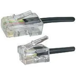 MicroConnect Adapter Kabel RJ-11 auf RJ-45, 10m Schwarz, Telefon Zubehör
