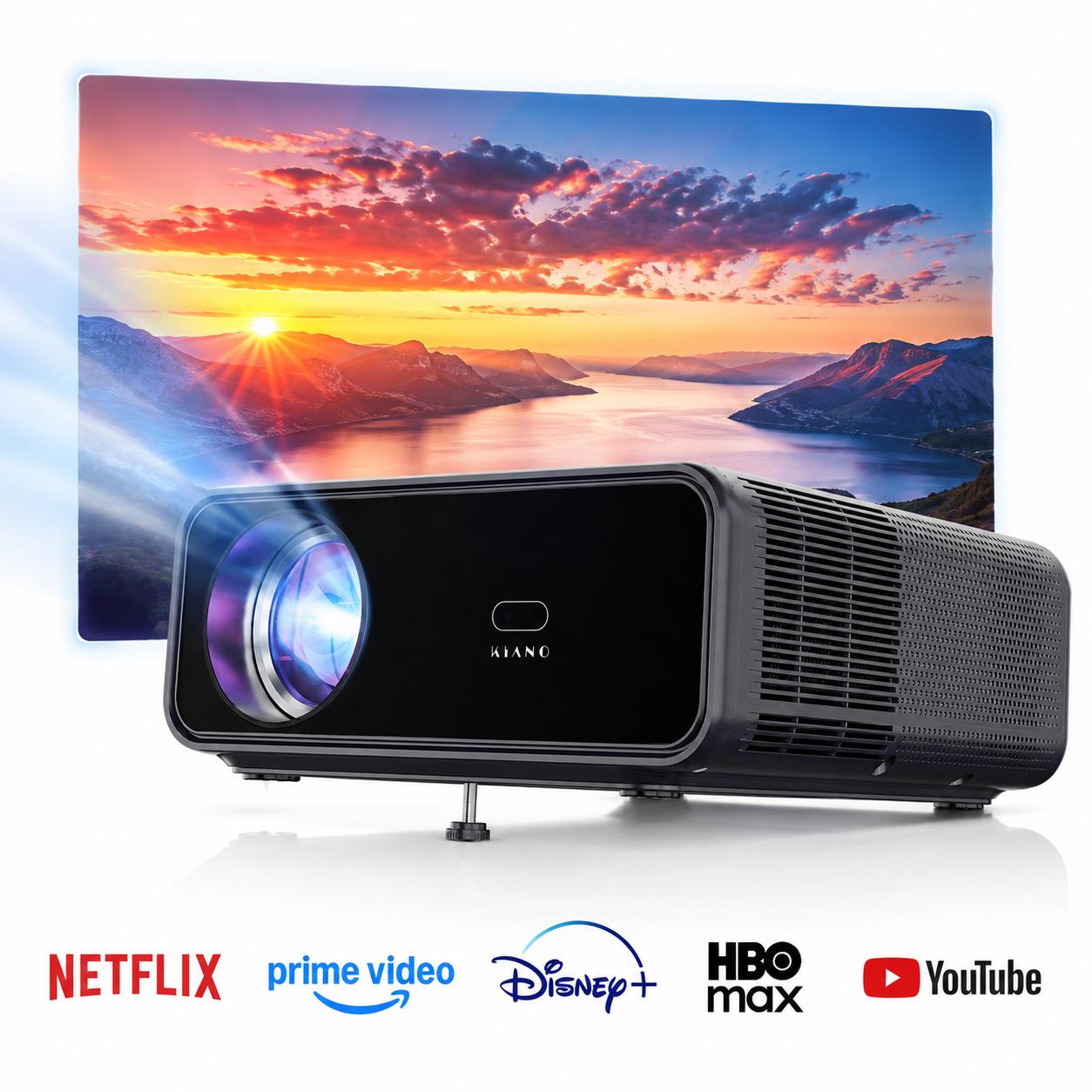 Kiano Ultra Smart Projektor Full HD 1400 ANSI Android Autofokus bis 300 Zoll