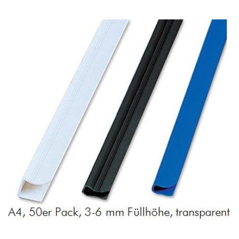 Fellowes Binderücken 3-6mm 50PK transparent (5383401)
