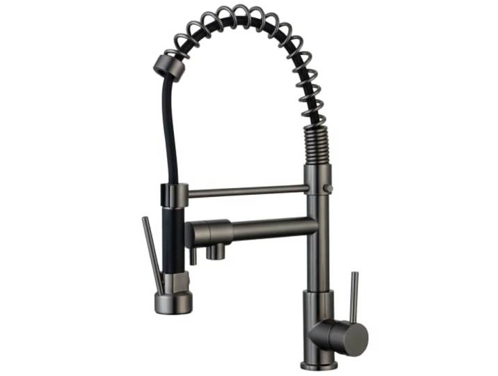 Essebagno Big Pro mitigeur évier à douchette mobile gris gun métal