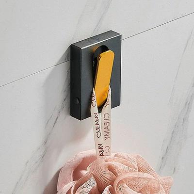 Uplift Treasures Invisible Folding Wall Hook Rack Organizer black Gold 1 Hook