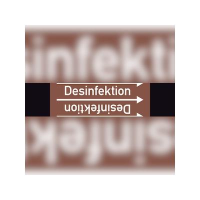 Rohrleitungskennzeichen Desinfektion - 33000x90 mm Folie selbstklebend