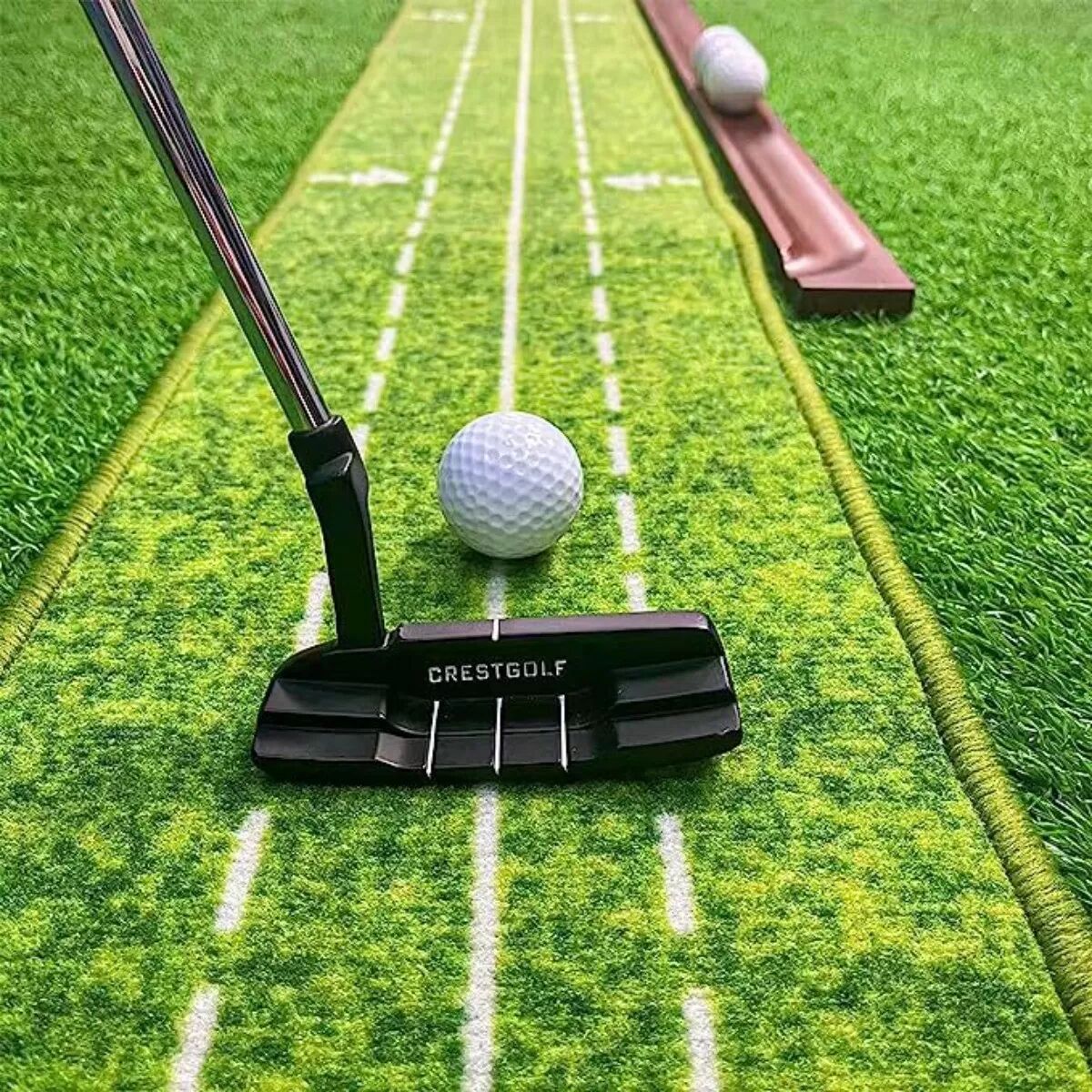 INF Faltbare Golf Putting Matte mit automatischer Ballrückgabe - Indoor Golf Trainingshilfe