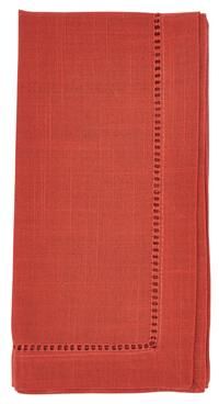 Saro Lifestyle Hemstitched Border Design Dinner Napkins (Set of 12)