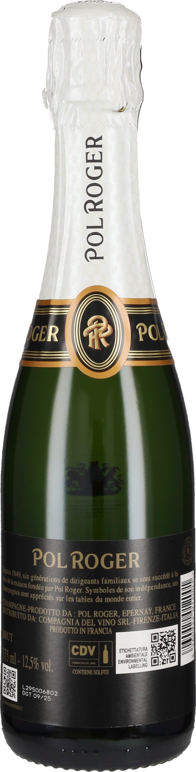 Champagne Brut Reserve Pol Roger - 37.5cl