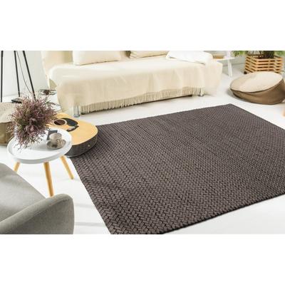 Teppich PADIRO "Robbie 125", grau, B:80cm H:21mm L:150cm, Wolle, Teppiche, Teppich