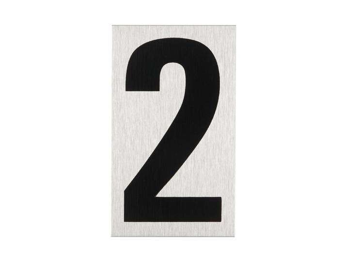 Schild Ziffer 2 6 × 10 cm