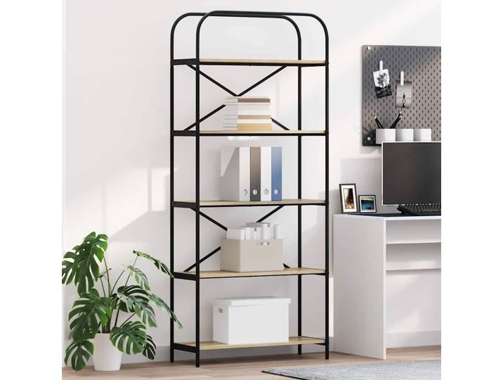 vidaXL Bücherregal 5 Ebenen 80 x 30 x 183 cm Holzwerkstoff